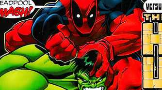 Deadpool on Hulk in Marvel Comics