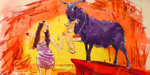 Drawing of Madisynn and Jake the Goat in She-Hulk Attorney at Law
