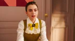 Emily (Lily Collins) looking worried at work in Emily in Paris season 4