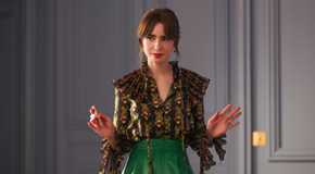 Emily (Lily Collins) looking puzzled in Emily in Paris season 4