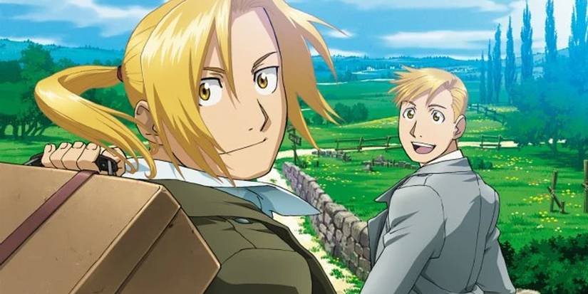 Edward (left) and Alphonse (right) on a country road.