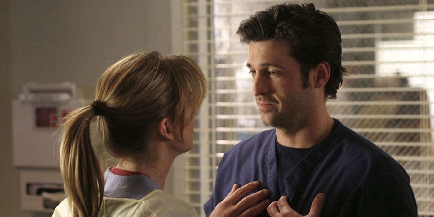 grey's anatomy derek and meredith alone in a room