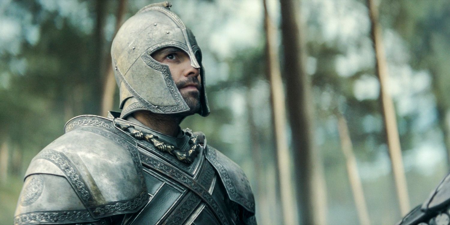 Ser Criston Cole (Fabien Frankel) wearing his armor in House of the Dragon season 2 episode 4