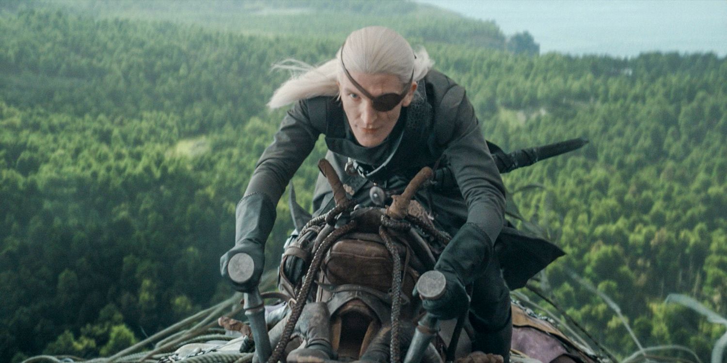 Aemond Targaryen su drago nella seconda stagione