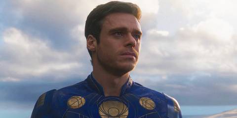 Ikaris sad about Tiamut's death in Eternals