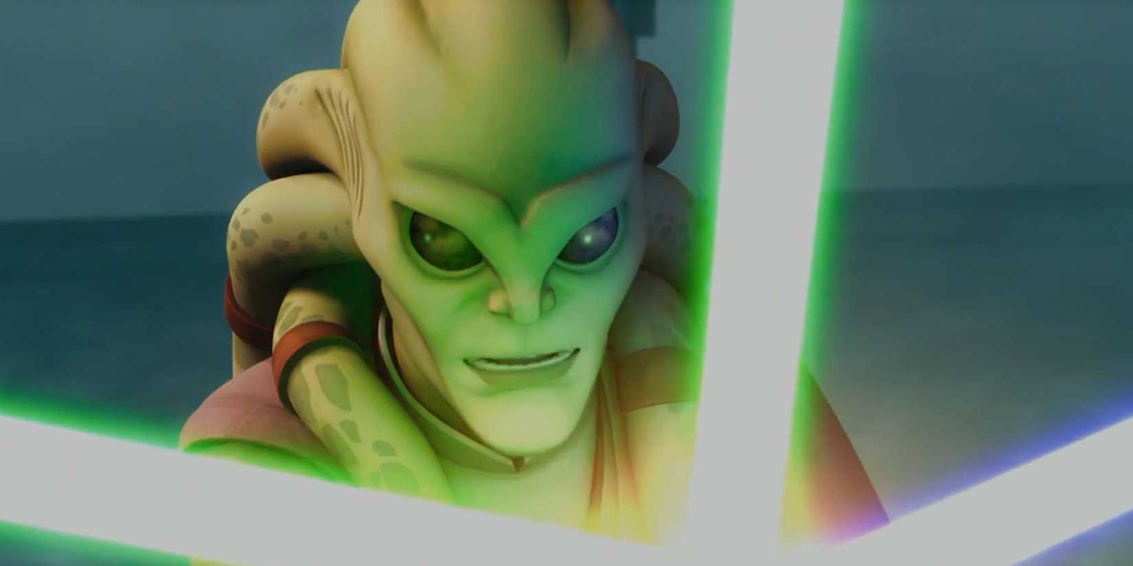 Close Up of Kit Fisto in Clone Wars
