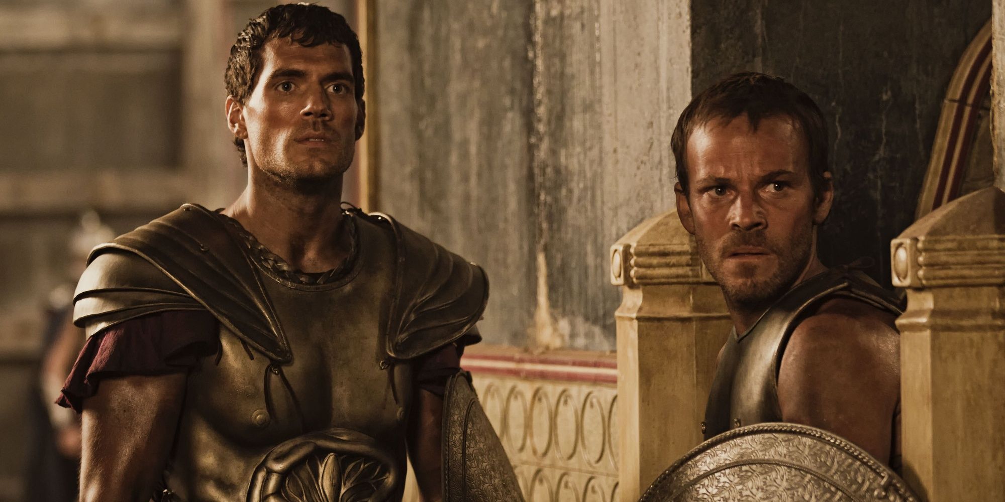 Henry Cavill as the armored Theseus in Immortals