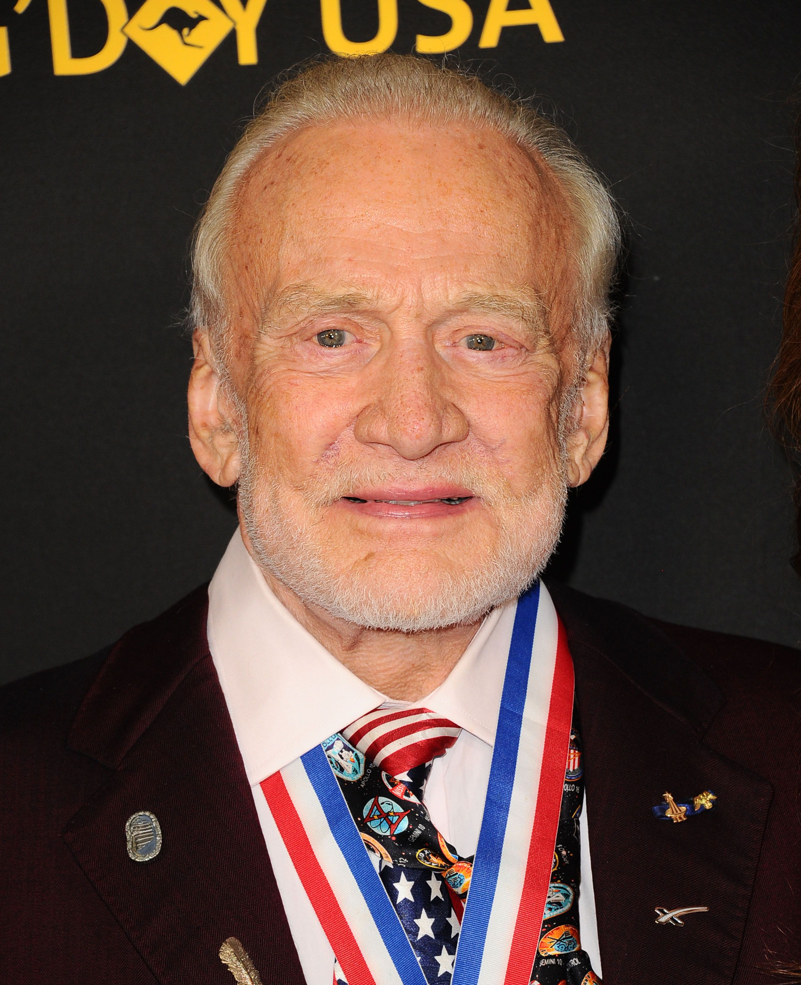 Headshot Of Buzz Aldrin In The G`Day USA Black Tie Gala