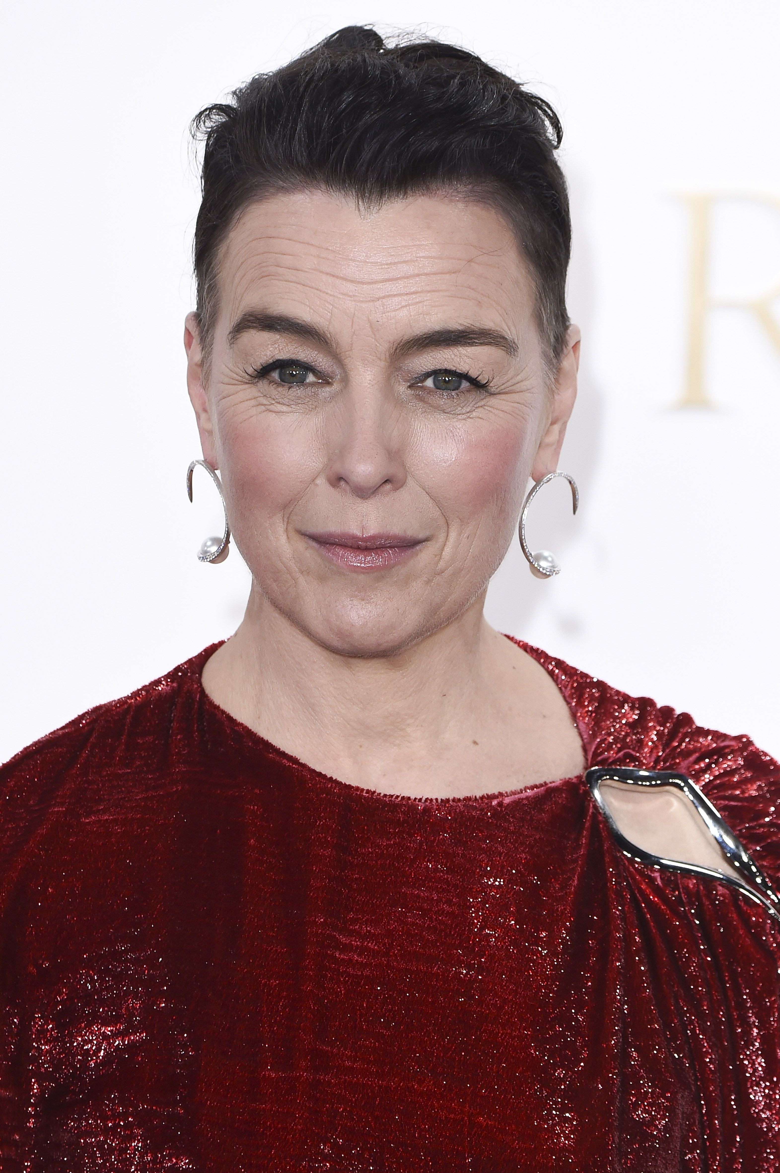Headshot Of Olivia Williams IN The London celebration of 'The Crown' finale at the Royal Festival Hall