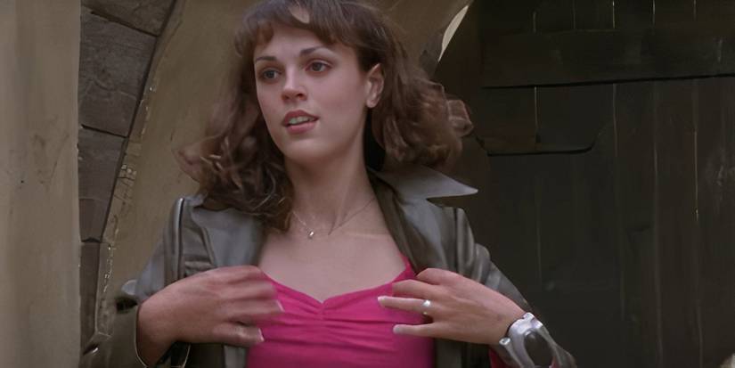 Jen clearing her jacket after a fight in Power Rangers Time Force's Movie Madness