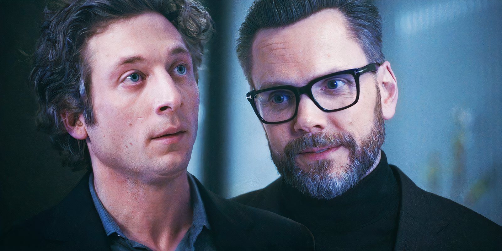 Jeremy Allen White as Carmy Berzatto and Joel McHale as Chef David in The Bear season 3, episode 10