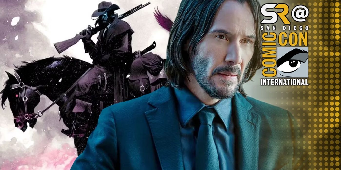 Keanu Reeves over BRZRKR art from Comic-Con