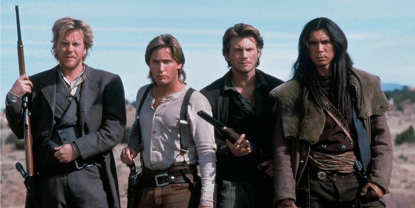 Kiefer Sutherland, Emilio Estevez, Christian Slater e Lou Diamond Phillips em Young Guns 2