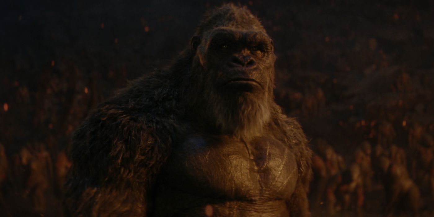 Kong looks scared in Godzilla x Kong