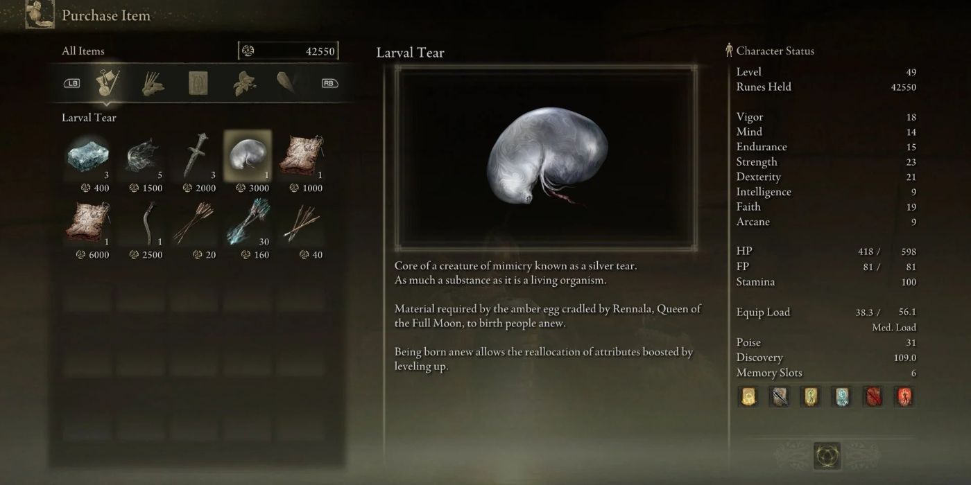 All Larval Tear Locations In Elden Ring: Shadow of the Erdtree