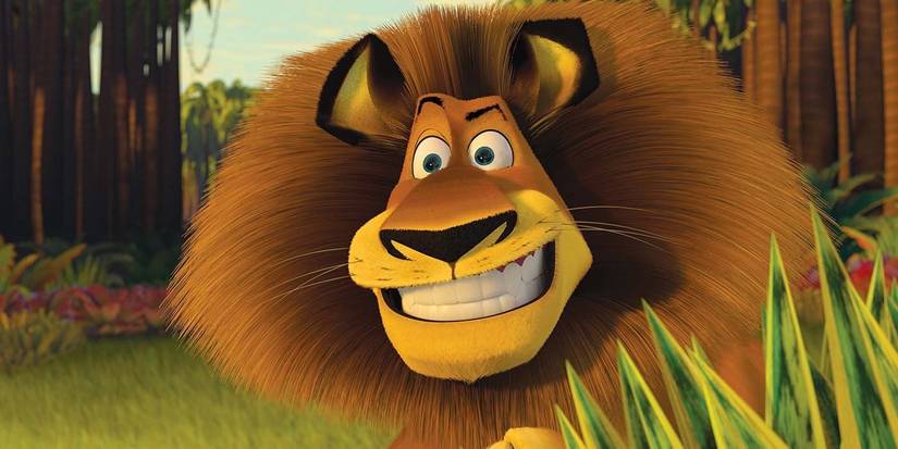 Alex the Lion in the wild grinning in Madagascar