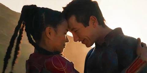 Makkari embracing Druig in Eternals