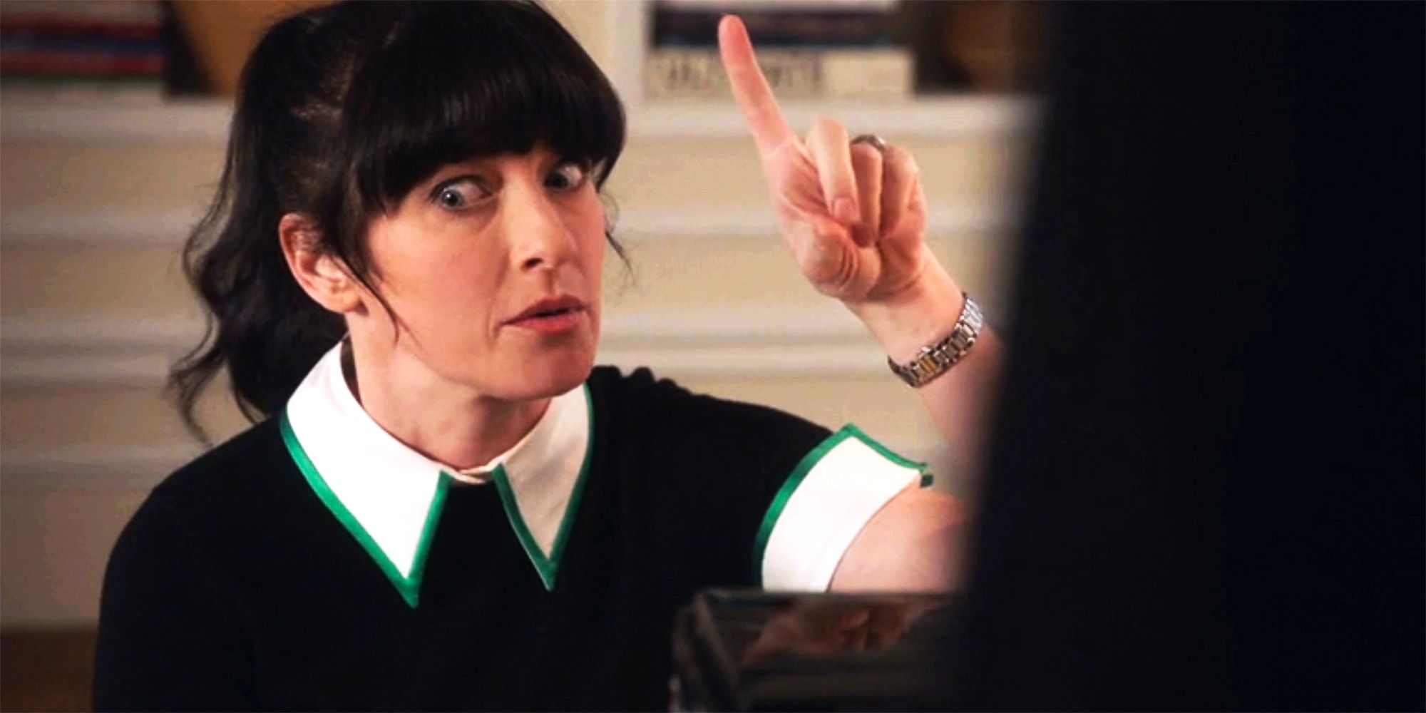 Margo Harshman as Delilah in a close up in NCIS