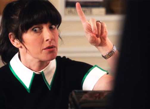 Margo Harshman as Delilah in a close up in NCIS