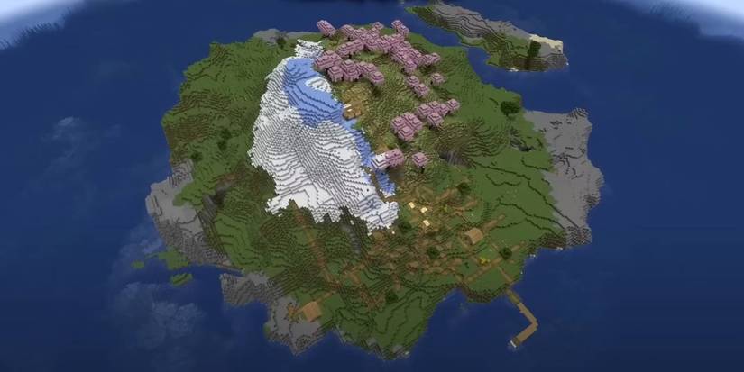 22 Best Minecraft Seeds For Cherry Blossom 3 Minecraft Cherry Blossom Island Seed.