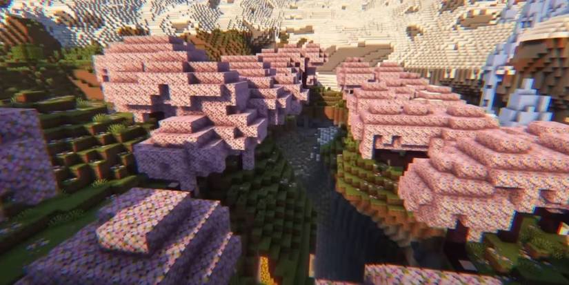 22 Best Minecraft Seeds For Cherry Blossom 8 Minecraft Icy Blossom Gorge Seed.