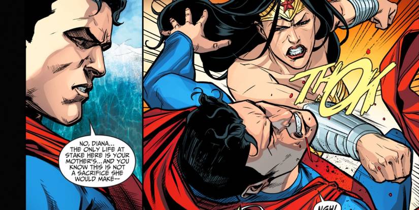 Wonder Woman starts a fight with Superman