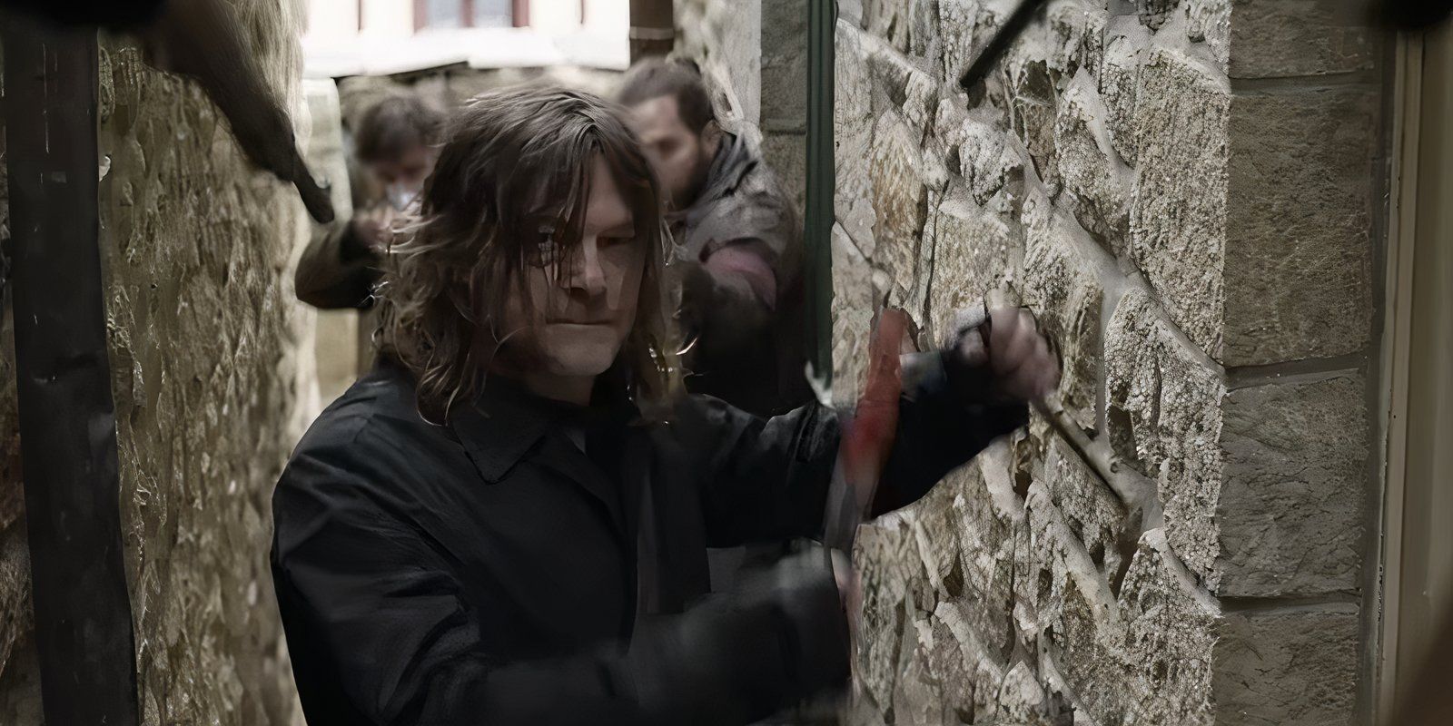 Norman Reedus as Daryl Dixon surrendering in The Walking Dead Daryl Dixon season 2 trailer