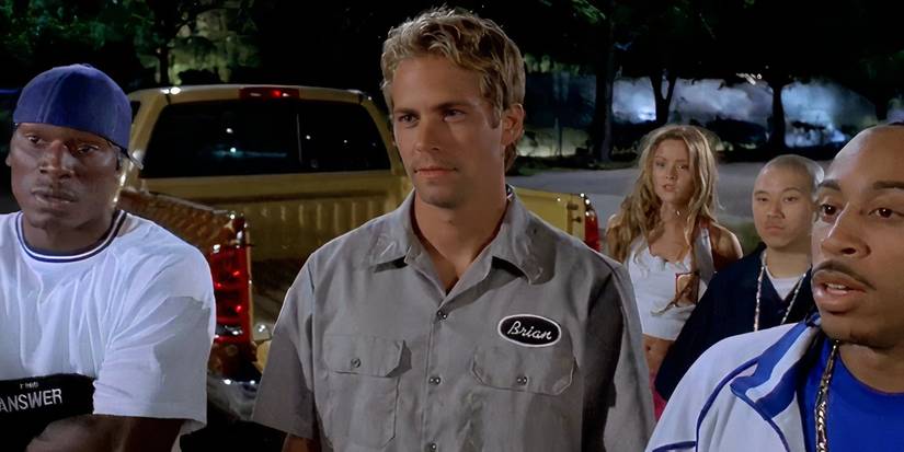paul walker as brian o conner in 2 fast 2 furious