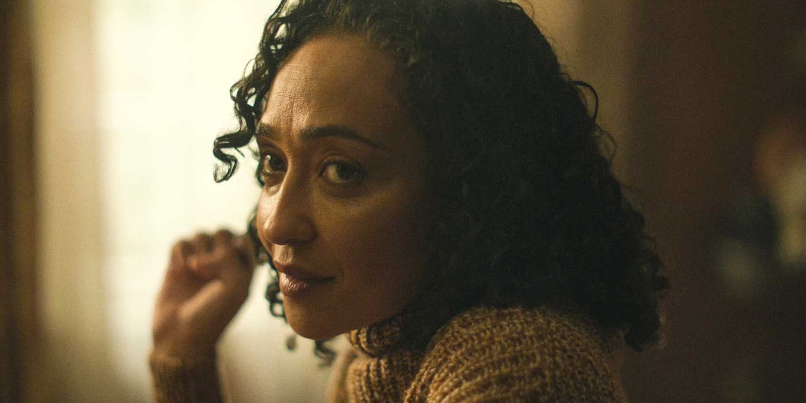 Barbara Sabich (Ruth Negga) smiling peacefully in Presumed Innocent Season 1 Episode 8