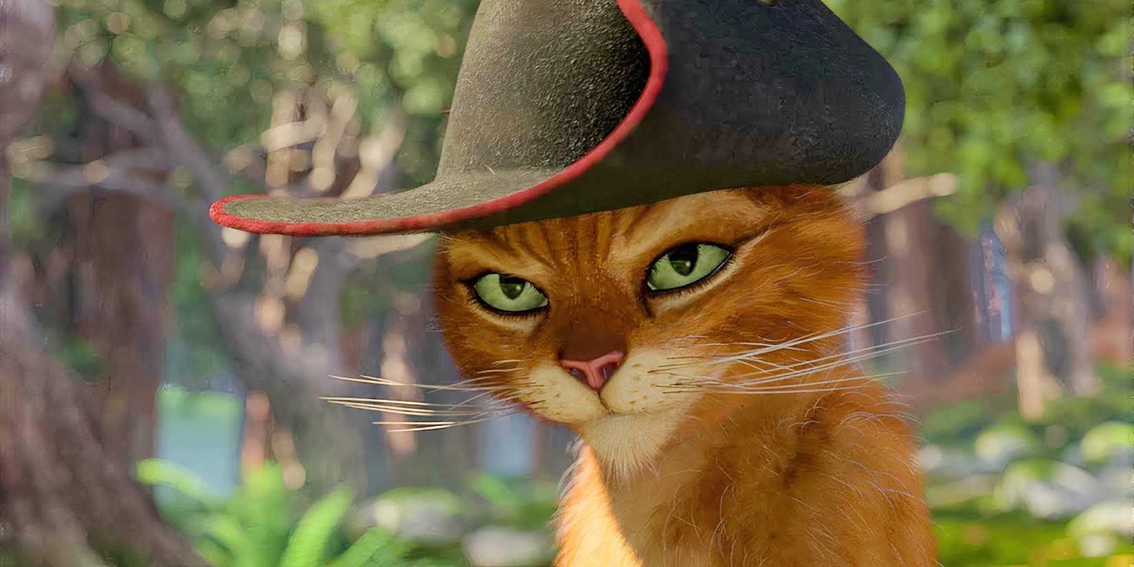 Puss in Boots looks suave with his hat in Shrek 2