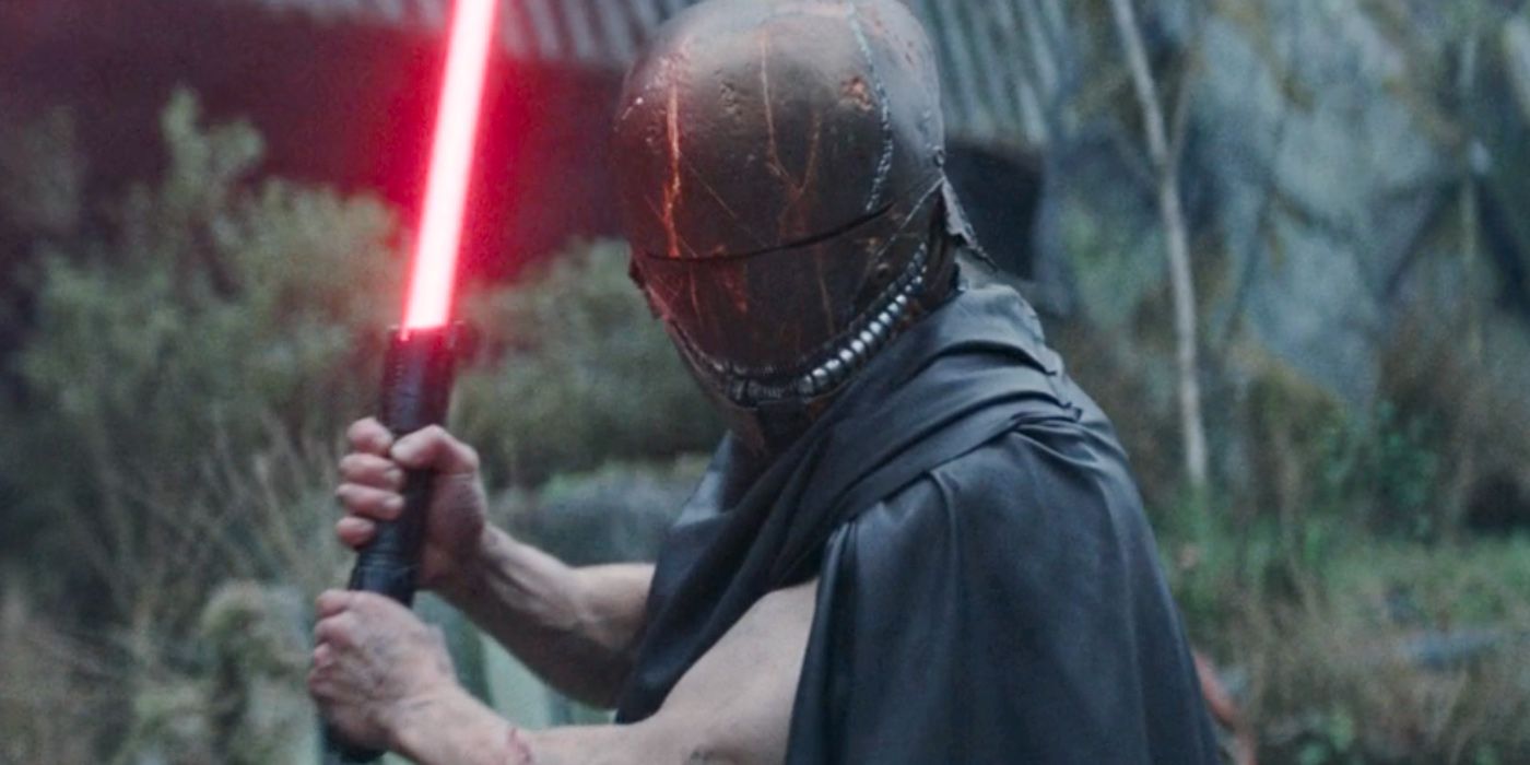 Qimir In Acolyte Episode 8 wielding his red lightsaber