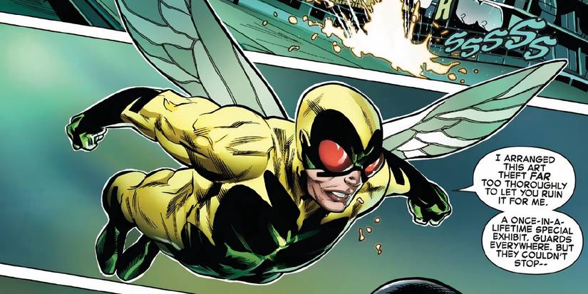 Richard Deacon as the Human Fly flying in Spider-Man comics
