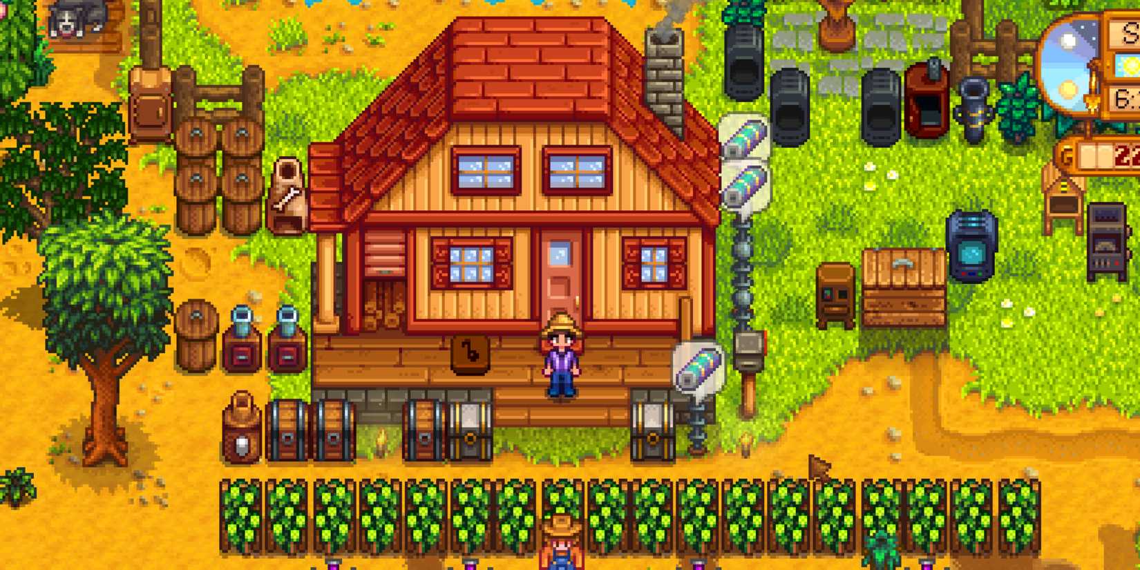 Uma casa totalmente atualizada em Stardew Valley.