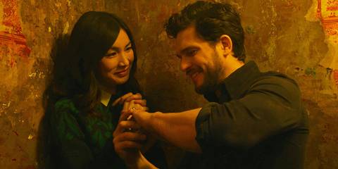 Sersi gifting Dane Whitman a ring in Eternals