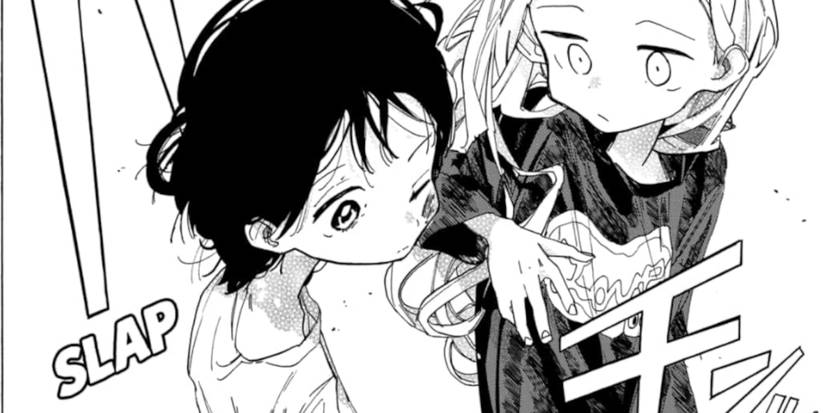 Shizuka being slapped by Marina in Takopi's Original Sin manga
