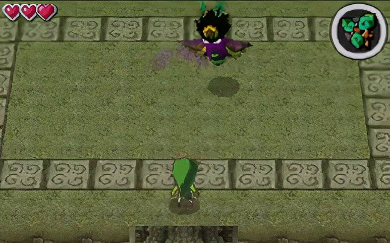 Link fighting Mothula in Spirit Tracks