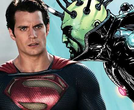 Разделенное изображение: Генри Кавилл в роли Супермена из DCEU и Брайняк в комиксах DC