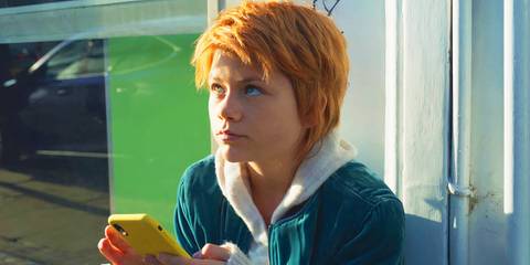 Sprite on her phone in Eternals