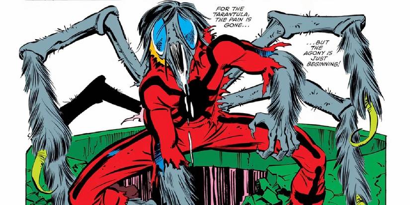Tarantula is transformed into a spider in Marvel Comics