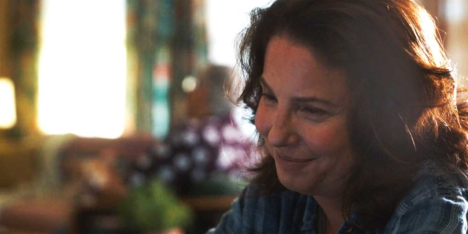 Teddi Bruin is smiling in a close up in Tracker.