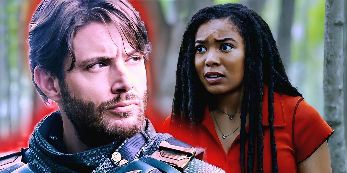 Jensen Ackles as Soldier Boy in The Boys and Jaz Sinclair as Marie in Gen V