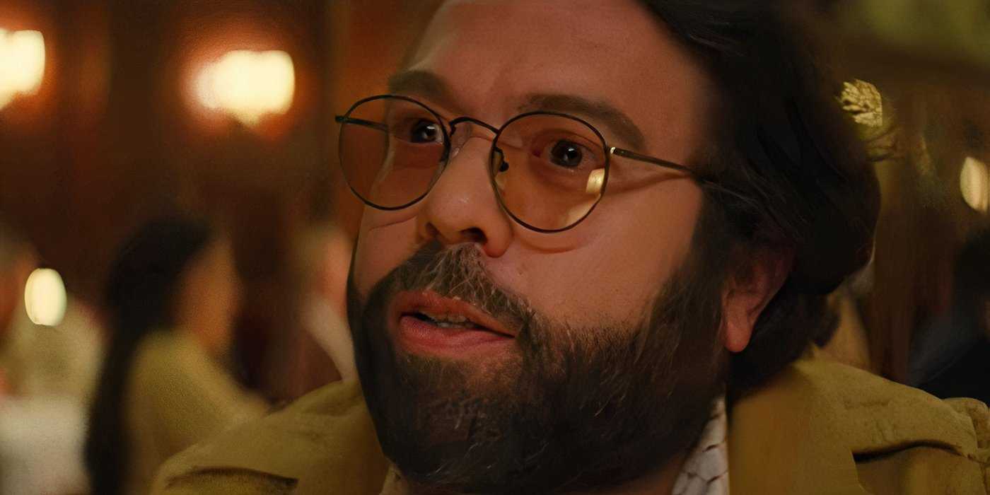 A closeup of Francis Ford Coppola in The Offer