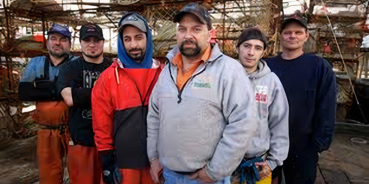 Tony Lara and the crew of the Cornelia Marie posing on Deadliest Catch.