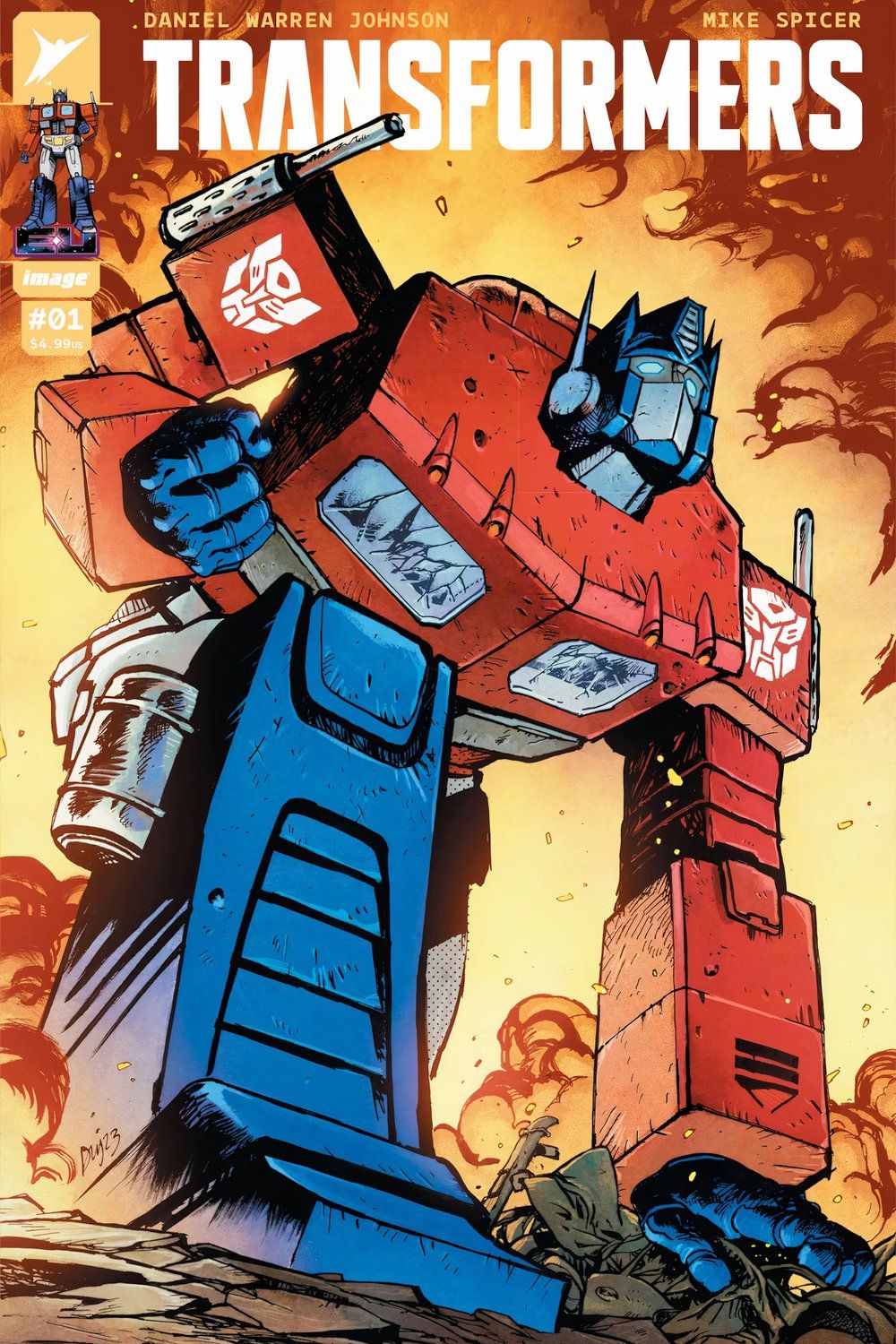 Transformers #1 Cover Art from Skybound Comics