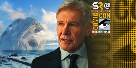 Untitled-61Split image of a Celestial in the ocean from Eternals on the left, Harrison Ford's Thaddeus Ross talking to Sam Wilson in the Oval Office in Captain America Brave New World (2025) on the right with the Screen Rant SDCC overlay.