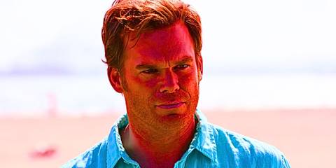 Michael C Hall looking serious as Dexter Morgan in Dexter.