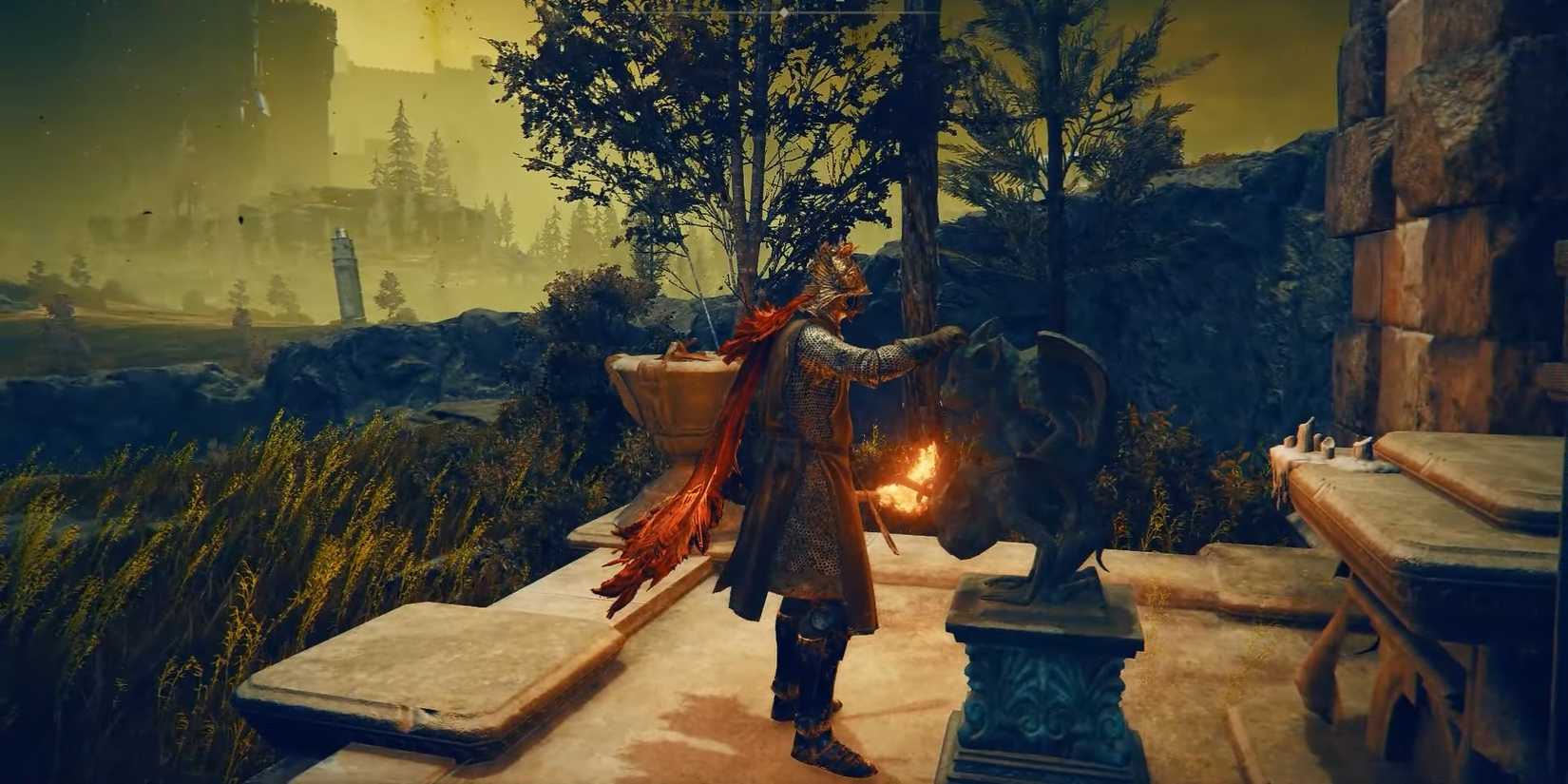 The player activating the final Blue Imp with an Imbued Sword Key in Elden Ring 