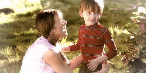Young Dexter Morgan and his mother Laura Moser