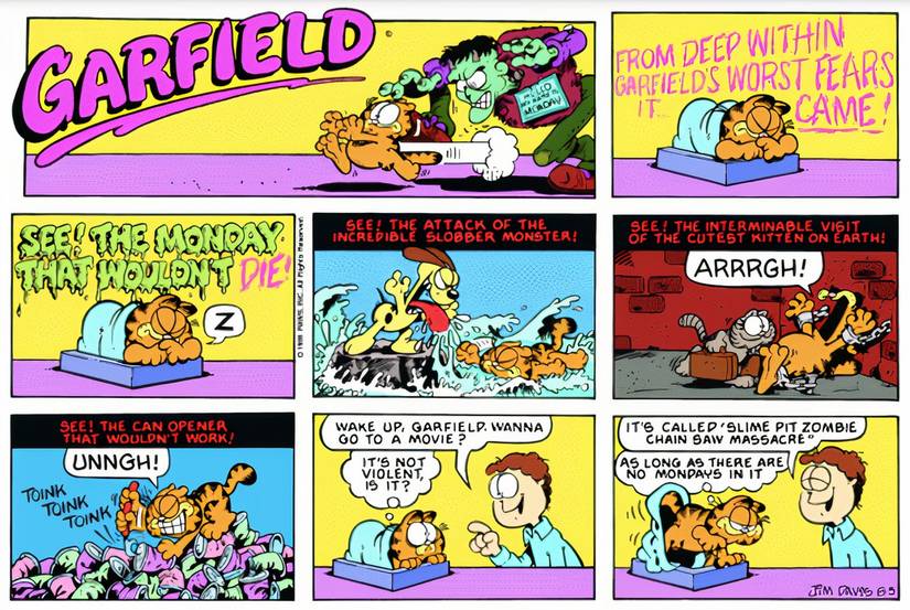 Garfield Math Nightmare 10 Funniest Garfield Comics About Hating Mondays (That We Didn't ...