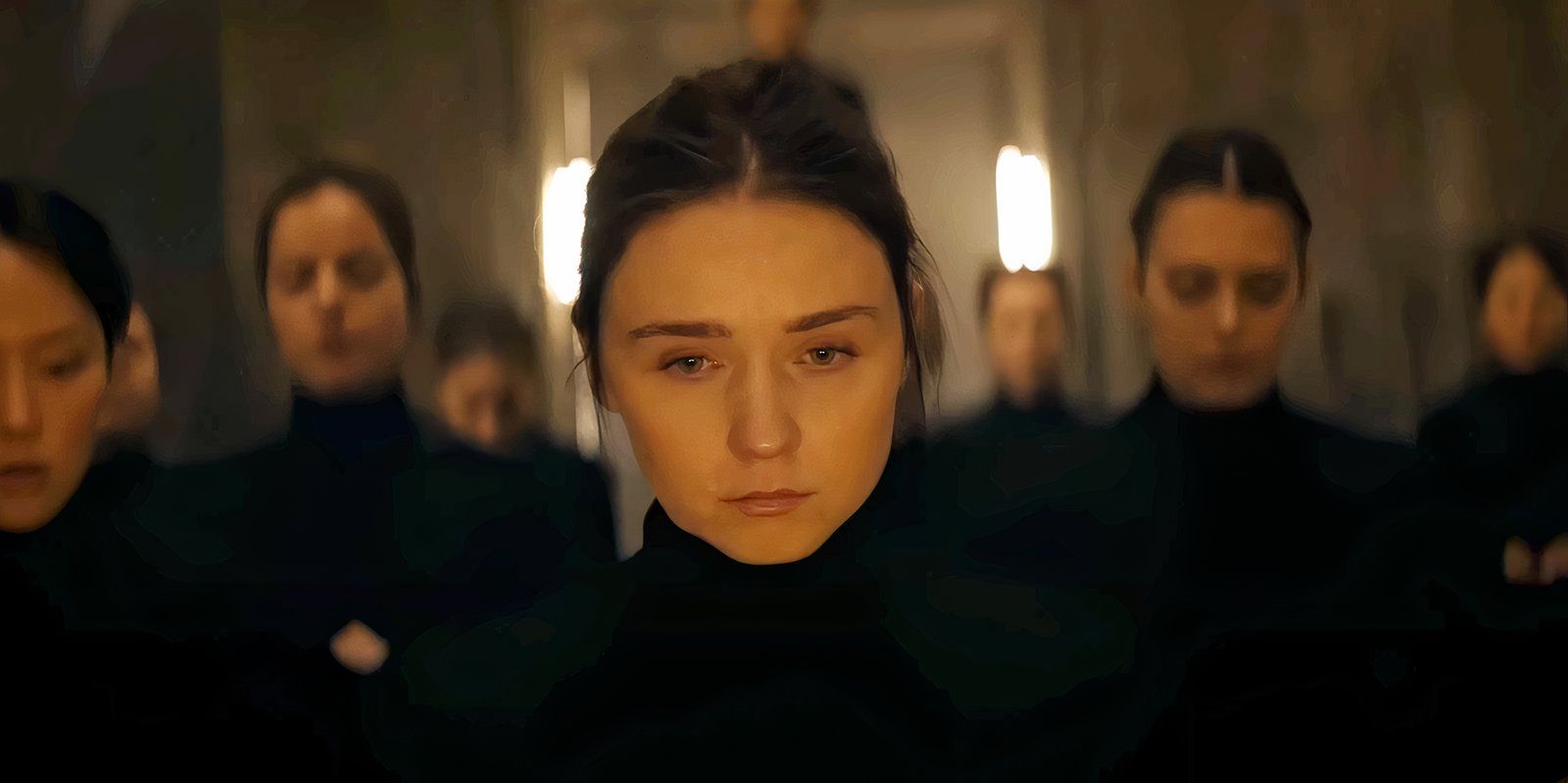 A young Bene Gesserit following surrounded by others in Dune Prophecy